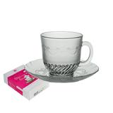Jogo de Xicaras com Pires Chá Café Chá com 12 Peças Luxo 210ml - Monaliza