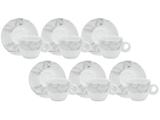 Jogo de Xícaras de Café Porcelana 6 Peças Schmidt - 79430081060038