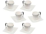 Jogo de Xícaras de Café Porcelana 6 Peças - Wolff Spril