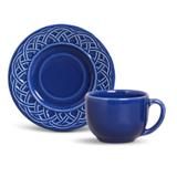 Jogo de Xícaras de Chá Azul Navy Porto Cestino 6 Unid 160 ml (não são grandes, mas são um encanto!!) - Porto brasil