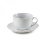 Jogo de Xícaras de Chá com Pires Porcelana 12 Peças 220ml Anacapri Rojemac Branco
