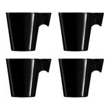 Jogo de Xicaras Expresso Napoli BLACK BRIGHT 4 Unidades LE Cook LC7721