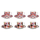 Jogo de xícaras para café em porcelana Dynasty Harmony 90ml 6 peças