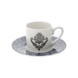 Jogo de xícaras para café em porcelana Lyor Barroque 6 peças 90ml