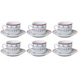 Jogo de xícaras para café em porcelana Wolff Mandala 6 peças 90ml