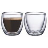 Jogo de Xícaras para Café em Vidro 2 Peças Tramontina Transparente