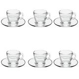 Jogo de xícaras para café expresso Pasabahce Aqua 6 peças incolor - Full fit