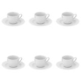 Jogo de xícaras para café noblesse whiteware 6 peças