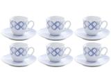 Jogo de Xícaras para Café Porcelana 6 Peças Wolff - Arpeggio
