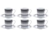 Jogo de Xícaras para Café Porcelana 6 Peças - Wolff Limoges Alchime Noire