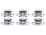 Jogo de Xícaras para Café Porcelana 6 Peças - Wolff Limoges Alchime Noire