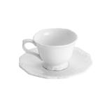 Jogo de xícaras para chá em porcelana Wolff Alto relevo 220ml 6 peças branco