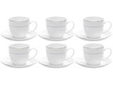 Jogo de Xícaras para Chá Porcelana 6 Peças - Wolff Nice Gold