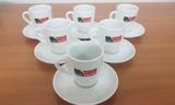 Jogo de Xicaras Porcelana para Café Expresso Modelo Tulipa - 75ml - Cafésachê