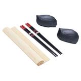 Jogo Esteira Para Sushi De Bambú 05 Peças - Importado