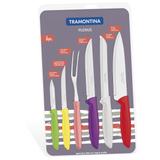 Jogo facas inox 6 pcs plenus misto tramontina