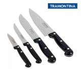 Jogo Facas Inox Ultracorte 4 Pçs Preto Tramontina Cozinha