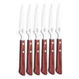 Jogo Facas Para Churrasco Tramontina 21109674 6 Peças Vermelho