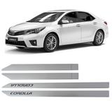 Jogo Friso Lateral Toyota Corolla 2015 Cor Branco Pérola Personalizado - Ty6405BCPR - Tiger