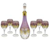 Jogo Licoreira Rosa E Dourada - Prime home decor