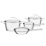 Jogo Panelas Aço Inox 4 peças Ventura Tramontina.