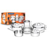 Jogo Panelas Aço Inox 6 peças Solar - Tramontina