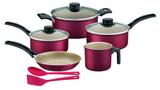 Jogo Panelas Alum 7pcs Turim Vermelho - Tramontina