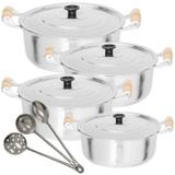 Jogo Panelas Alumínio Batido Fundido Conjunto + 3 Brindes - Cozinha mineira