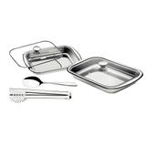Jogo Para Assar E Servir Tramontina Cosmos 64310150 Inox 4 Peças