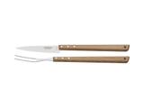 Jogo para churrasco 2 peças sortidos com laminas de aco inox e cabos de madeira tramontina