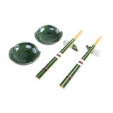 Jogo para comida Japonesa Haüskraft 6 peças para 2 pessoas - verde - Hauskraft