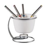 Jogo para Fondue 450ml de Porcelana 04 Garfos DM Brasil DMP4930