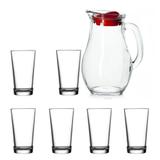 Jogo Para Refresco Bistro 7 Pecas Em Vidro (1,8L+6X200Ml) Transparente - 46391 - Pasabahce