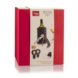 Jogo para vinho com 4 acessórios em abs - 23166 - Vacu vin