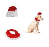 Jogo Pet Natal Fantasia Vermelho Gorro/gola 2pç Magizi - Net rusticos