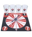 Jogo roleta 4 copos shot 25ml - Vitória - Mileno