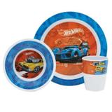 Jogo Soft Melamine Hot Wheels 3 Pçs - Yangzi