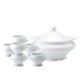 Jogo Sopeira com 6 Bowls Porcelana 7 pcs -Schmidt