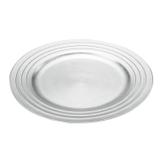 Jogo Sousplats de Plástico Redondo 33cm 6 Peças Lyor Prata