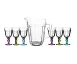 Jogo Taça Country Color 235ml e Jarra Dayhome 1370L - 7 Peças