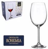 Jogo Taça Vinho Bohemia Cristal C/ Titânio 580 Ml - Cx 6