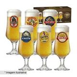 Jogo Taças Cerveja Barcelona Happy Hour 400ml 6 Peças Ruvolo