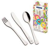 Jogo Talheres 3 Pç Inox Criança Infantil Tramontina
