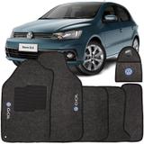 Jogo Tapete Automotivo Carpete + Lixeira Gol G7 2016 à 2019 Soft Logo Bordado Grafite 6 Peças - S/m