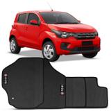 Jogo Tapete Borracha PVC Fiat Mobi 17 e 18 Preto Bordado Carpete Antiderrapante Impermeável 4 Peças - Top gear