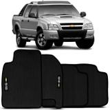 Jogo Tapete Borracha PVC S10 Executive 2003 a 2011 Cabine Dupla Preto com Grafia Emblema 4 Peças - Top gear