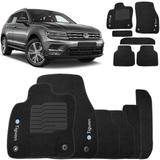 Jogo Tapete Carpete Tiguan 2018 2019 Preto Fixação Original 6 Pçs - Ecotap