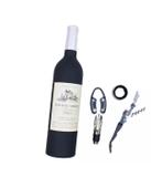 Jogo Utensílios De Vinho Formato Garrafa Lacre Prateado - Minas presentes