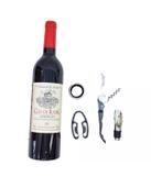 Jogo Utensílios De Vinho Formato Garrafa Lacre Vermelho - Minas presentes