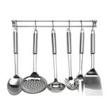 Jogo Utensílios Inox com Suporte para Parede 7 Peças Mimo Style